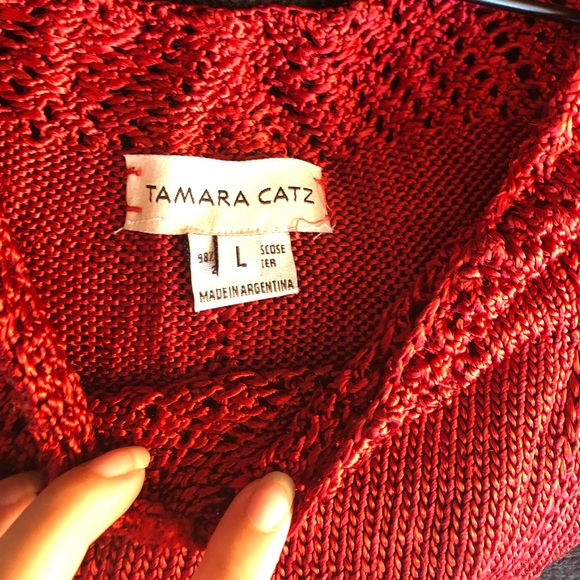 Tamara Catz| Knotted Red Tank Top - Picture 5 of 5